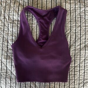 ALO Yoga Purple Sports Bra Racerback Design